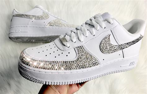 nike swarovski weiß|nike air force 1 swarovski.